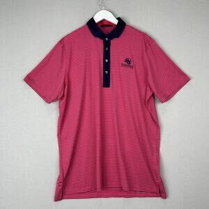 Greyson Polo Mens XL Pink Ohoopee Golf Striped Performance Moisture-Wick Shirt